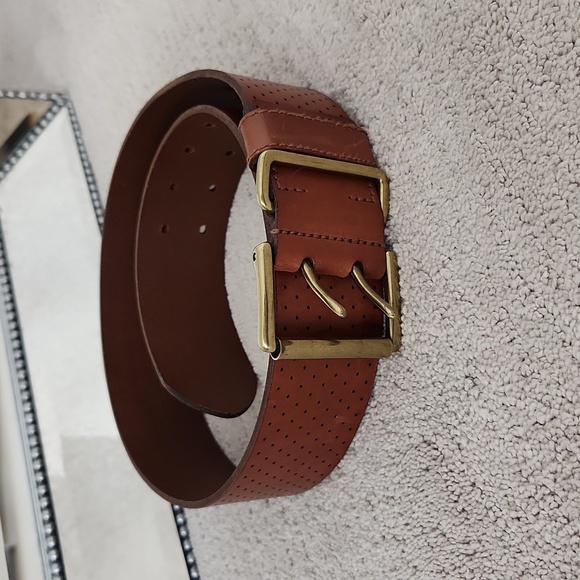 Ralph Lauren Accessories - Ralph Lauren Thick Leather Belt/ Brass Buckle. EXCELLENT CONDITION!!